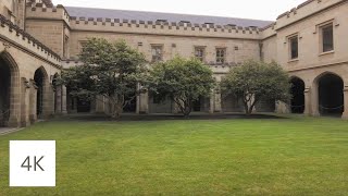 CAMPUS TOUR  Walking University of Melbourne Australia  early morning tour  ASMR ambience 4K [upl. by Nmutua114]