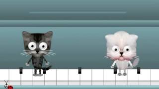 Happy Birthday Free Funny Ecards Animated Cats Dancing on a Piano Greeting E cards LadyBugEcar [upl. by Aguste]