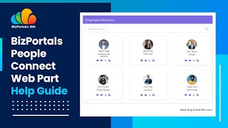 BizPortals People Connect Web Part Help Guide [upl. by Sada]