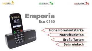 Seniorenhandy Emporia Eco C160 Schwarz [upl. by Eisteb710]