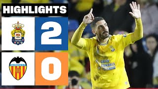 UD LAS PALMAS 2  0 VALENCIA CF  RESUMEN LALIGA EA SPORTS [upl. by Casi916]