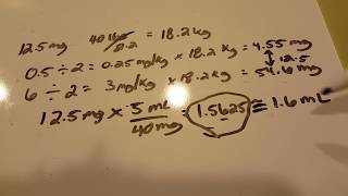 How to solve Pediatric Dosage Calculation Problems  Furosemide 125 mg 4 year old weighing 40 lbs [upl. by Kip]