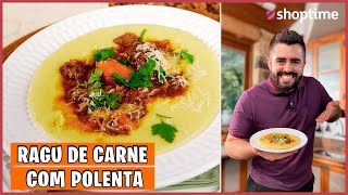 RAGU DE CARNE COM POLENTA CREMOSA I CASA DE INVERNO SHOPTIME [upl. by Ecinehs]