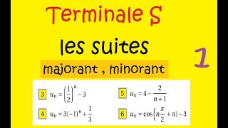 Terminale Spécialité maths Les suitesMajorant et minorant avec exemples  1 [upl. by Ahtiek]