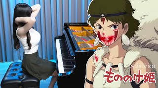 Princess Mononoke Main Theme「もののけ姫  Joe Hisaishi」Rus Piano Cover Sheet Music [upl. by Earas]