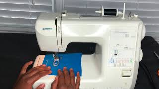 How To Create A Buttonhole Using A KENMORE 385 Series Sewing Machine [upl. by Eeralih652]