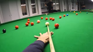 SNOOKER POV HEADCAM TABLE VIEW CUE BALL CONTROL SNOOKER COACH [upl. by Thorlie]