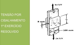 Tensão por cisalhamento 1º exercício [upl. by Redmund636]