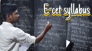 Ecet Syllabus for 2023 [upl. by Karon]