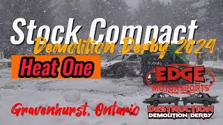 Gravenhurst Stock Compact Heat One Demolition Derby 2024 [upl. by Kcirdlek]