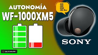 🔋Prueba de Duración de Batería Sony WF1000XM5 con Codec ACC ANC DSEE y Vol 150 en S23 Ultra [upl. by Yedarb]