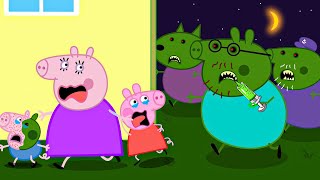 Zombie Apocalypse Peppa vs George Pig Turn Into Zombie At House 🧟‍♀️🧟‍♀️ Peppa Pig Funny Animation [upl. by Handal847]