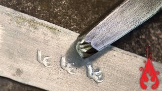 Blacksmithing  Making a touchmark stamp [upl. by Etnuaed]