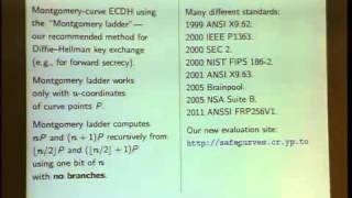 ShmooCon 2014 SafeCurves Choosing Safe Curves for EllipticCurve Cryptography [upl. by Loretta889]