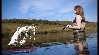 Karluk River Fishing  Krimson Trail Kodiak Alaska [upl. by Ellehcem]