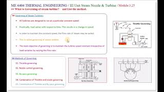 Disscus Speed Governing of Steam Turbine  M325  Thermal Engineering in Tamil [upl. by Mafala]