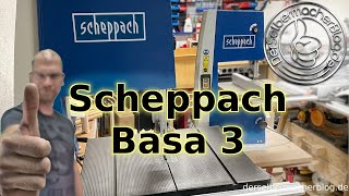 Scheppach Basa 3 Bandsäge Aufbau Einstellung und Härtetest mit Hartholz Anleitung Unboxing [upl. by Bubalo]