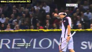 2011 Swiss Indoors Basel Final  Roger Federer vs Kei Nishikori Full Match 03 10 [upl. by Aidekal118]