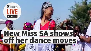 Newly crowned Miss SA dances with Limpopo locals during homecoming tour [upl. by Woodman]