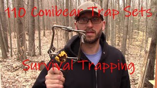 Survival SHTF Trapping Conibear 110 Three Squirrel Sets amp Baits [upl. by Aihsiym]