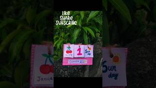 🐼Cute table top calendar 📆 ഉണ്ടാക്കിയാലോ🐰✨ calendar craft🥑 shorts 💞 [upl. by Cynthie]