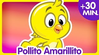 POLLITO AMARILLITO  Compilado de Clips 30 min  Canciones infantiles de la Gallina Pintadita [upl. by Netsrejk]