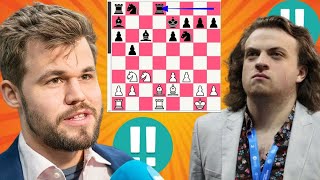 Crazy Hans Niemann vs Magnus Carlsen live chess game 1 [upl. by Euridice]