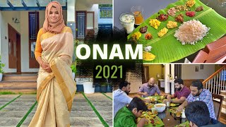 Onam Vlog from Kerala  Onam 2021  Vegetarian Lunch Meal on a Banana Leaf [upl. by Skier]