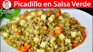 PICADILLO EN SALSA VERDE  Vicky Receta Facil [upl. by Thayne]