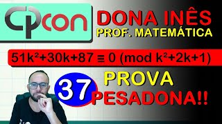 📚 CPCON 2023  DONA INÊS  CONGRUÊNCIA MODULAR PROFESSOR DE MATEMÁTICA [upl. by Nahsaj852]