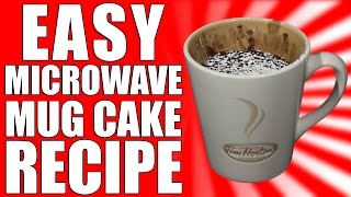 EASY Microwave Chocolate Mug Cake Recipe [upl. by Ateuqirne]