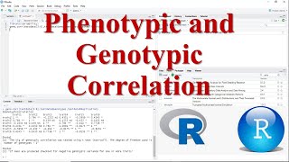 Phenotypic and Genotypic Correlations using R studio in one step with Significance level [upl. by Enirual429]