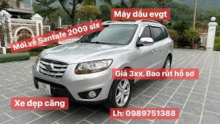 Mới về Santafe 2009 slx máy dầu evgt Xe đẹp căng giá 3xx bao rút hồ sơ Lh 0989751388 [upl. by Felicia641]