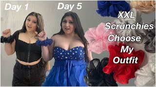 Letting My XXL Scrunchies Choose My Outfits For a Week XXL Scrunchie amp Co Review XXL Fam [upl. by Namielus113]