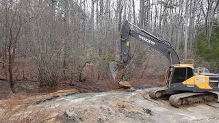 Excavator Stockpiling Sand [upl. by Elamef]