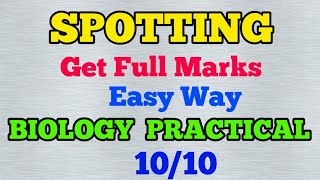 Boards How to Score Full Marks in Biology Practicals Spotting EASY WAY [upl. by Ester291]