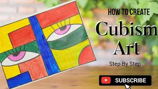 How To Draw Cubism ArtEasy Abstract Painting Tutorial Step By StepPablo Picasso Art For Beginners [upl. by Teresita]