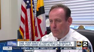 Sheriff Gahler remembers oneyear anniversary of sheriffs deputy deaths [upl. by Noak]