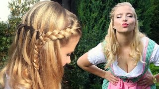 OKTOBERFEST  Frisur Makeup amp Dirndl  Perfekter Wiesn Look [upl. by Bueschel]