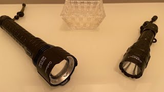 Garberiel X11 LED Tactical Torch and XHP90 LED 8000 High Lumens Flashlights Product Review [upl. by Gildas934]