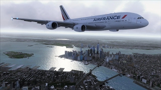 FSX A380 Paris to New York [upl. by Acinnej]