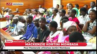 Mhubiri tata Paul Mackenzie afikishwa kortini Mombasa [upl. by Eillah]