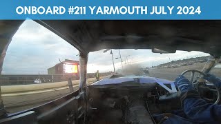 Onboard 211 Dennis Vorkink  Unlimited Banger Racing BWS Round 7 Yarmouth Stadium 2772024 [upl. by Odawa]