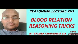 blood relation reasoning tricksblood relation reasoningblood relation tricksby brijesh sir [upl. by Normak]