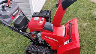 Honda snowblower cold start amp demonstration [upl. by Fanya916]