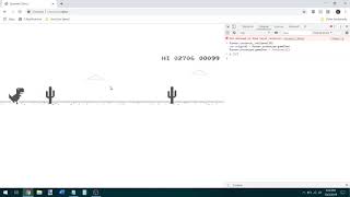 Google Chrome Dinosaur Game INVINCIBILITY Script Unlimited High Score Super Easy [upl. by Kendry]