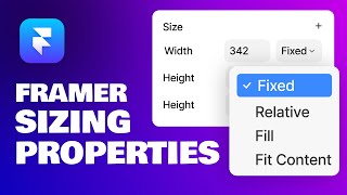 Framer sizing properties Fixed Fill Relative and Fit Content Detailed Explaination for Beginner [upl. by Reibaj]