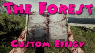 The Forest  How to build a custom effigy [upl. by Amjan172]