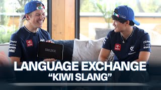 Language Exchange  Liam teaches Yuki some quotKiwi Slangquot [upl. by Nagirrek]