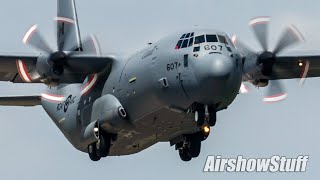 RCAF C130J Tactical Demonstration  Airshow London 2021 [upl. by Sosanna]